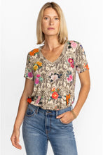 Load image into Gallery viewer, ROSE LACE FAVORITE SHORT SLEEVE V-NECK SWING TEE
