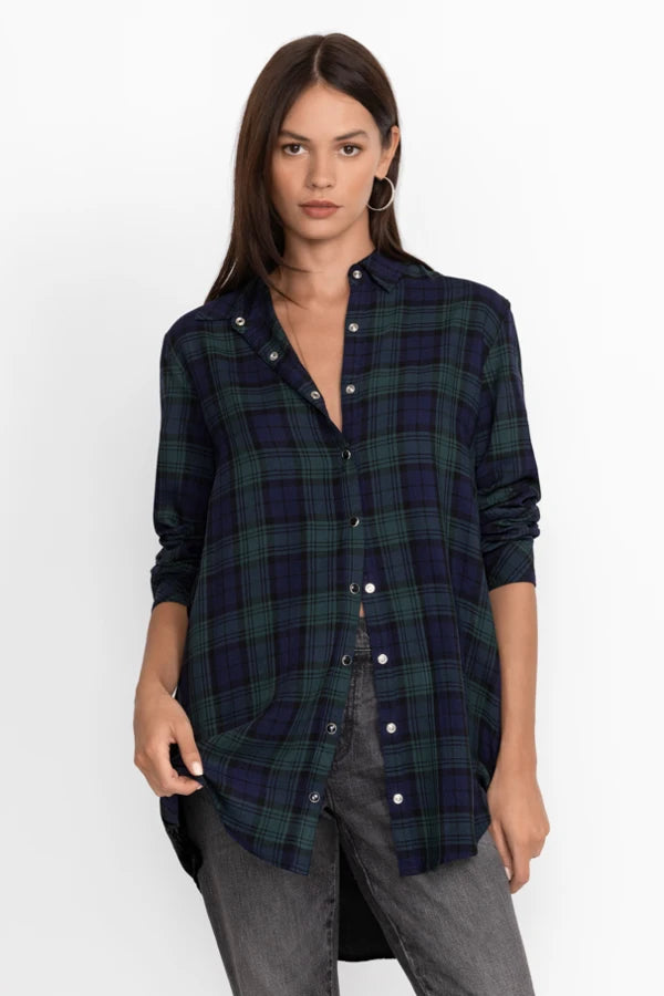 ZUZU VELVET BACK OVERSIZED SHIRT