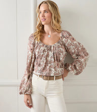 Load image into Gallery viewer, Blouson Sleeve Peasant Top
