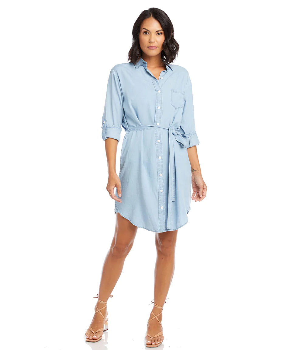white christmas dresses Boden Women's Mollie Linen Shirt Dress in Blue main image 1