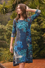 Load image into Gallery viewer, LUNAMO CRANE 3/4 SLEEVE SWING DRESS
