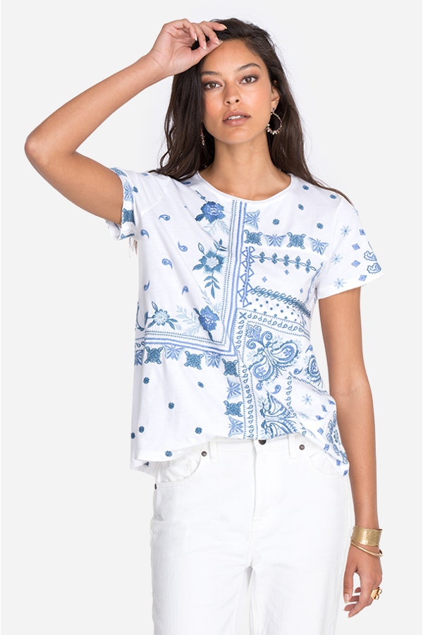 NICO RAW SEAM PATCHWORK TEE