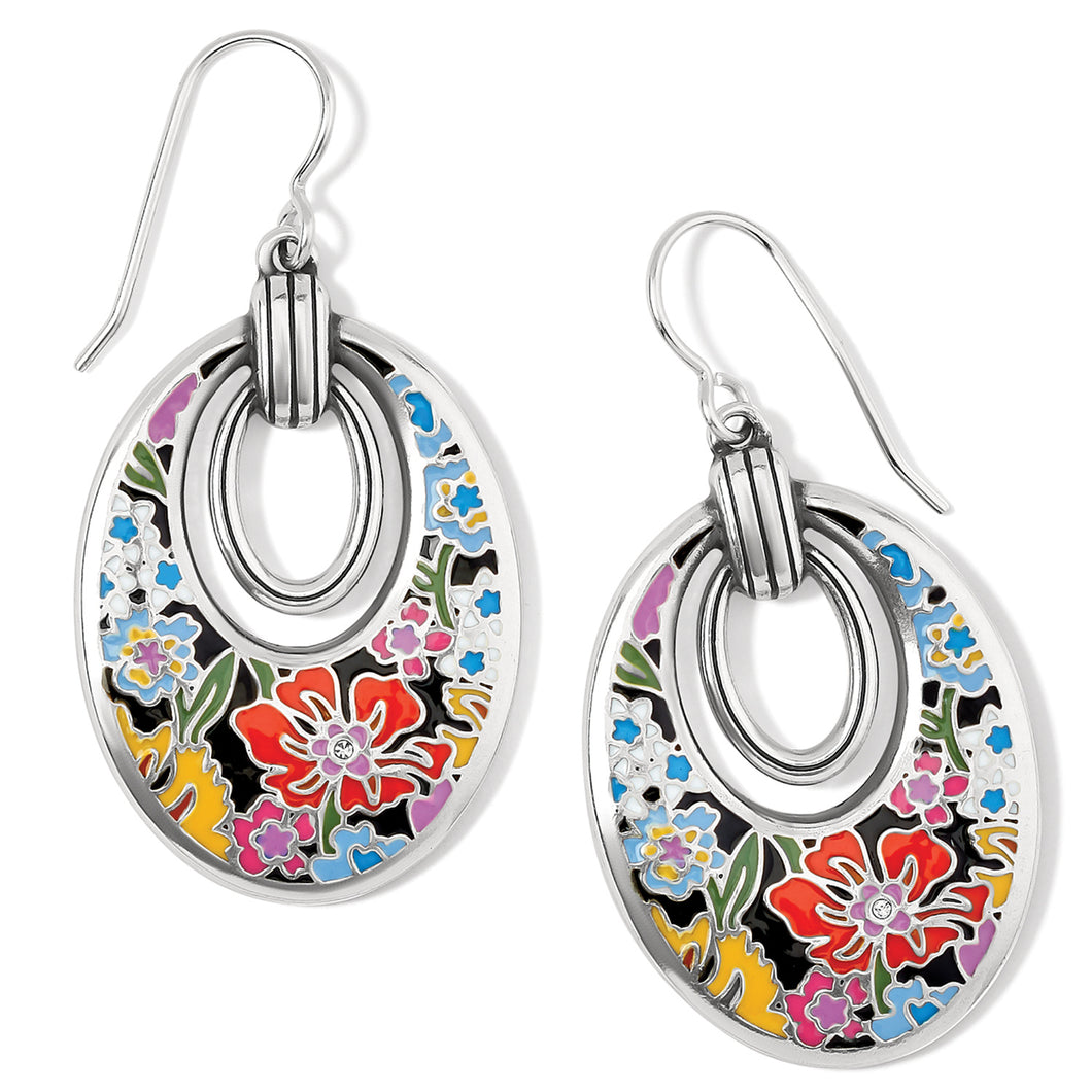 Painted Poppies French Wire Earrings